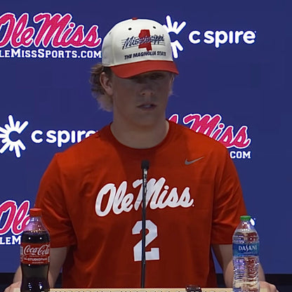 Mississippi Snapback Hat - The Magnolia (Cream/Red)