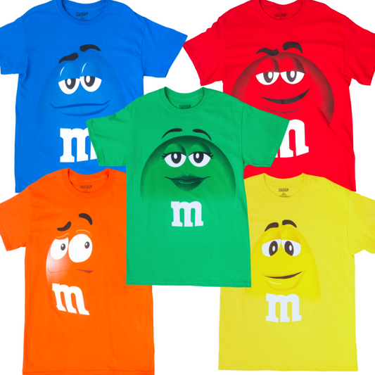 M&M's Candy Silly Character Face Adult T Shirt