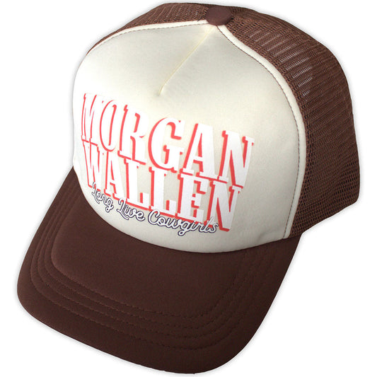 Morgan Wallen Long Live Cowgirls Trucker Officially Licensed Hat Brown