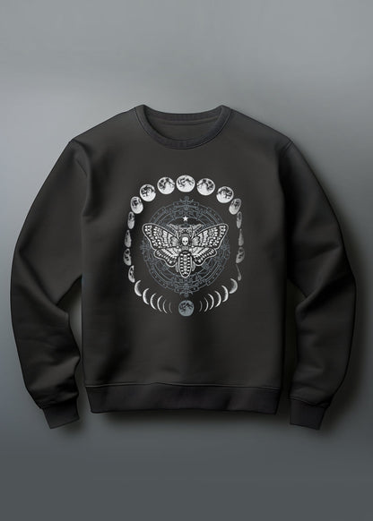 Lunar Vibes Moth Moon Goth Sweater