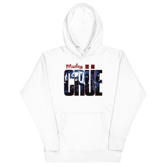 Motley Crue 1987 Tour Vintage Classic Mens Officially Licensed Hoodie White