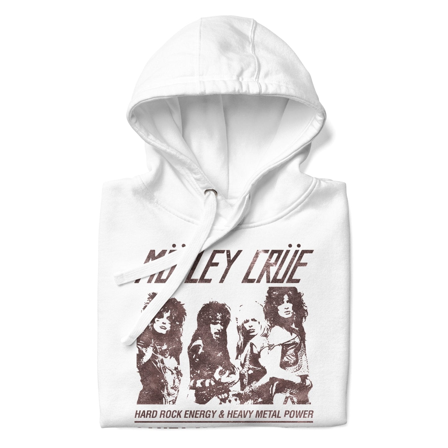 Motley Crue '82 Santa Monica Classic Mens Officially Licensed Hoodie White