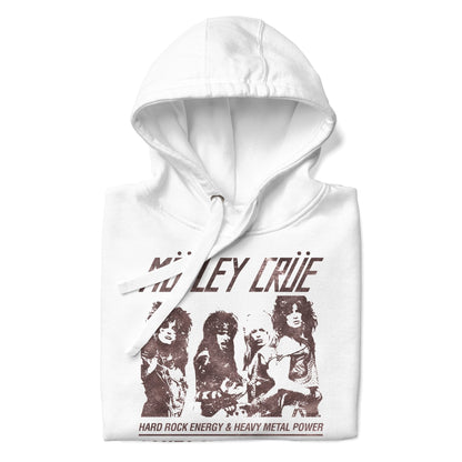 Motley Crue '82 Santa Monica Classic Mens Officially Licensed Hoodie White