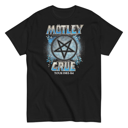 Motley Crue 83-84 Tour Mens T Shirt Black