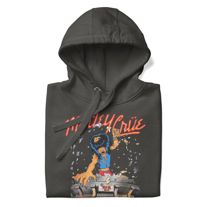 Motley Crue Allister Dome Classic Mens Officially Licensed Hoodie Charcoal
