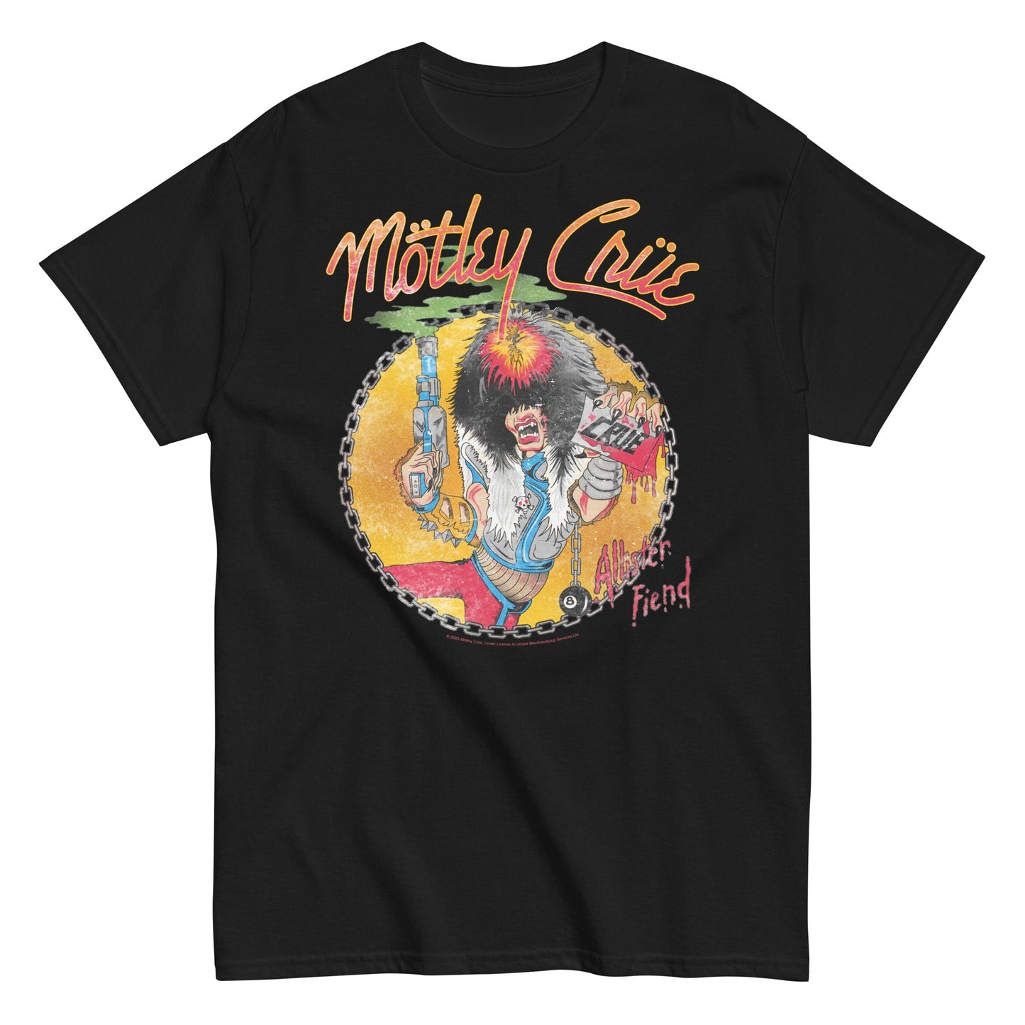 Motley Crue Allister Fiend Mens T Shirt Black