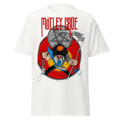 Motley Crue Allister Reaper Jumbo Print Mens T Shirt White