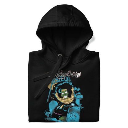 Motley Crue Asylum Vintage Mens Officially Licensed Hoodie Black