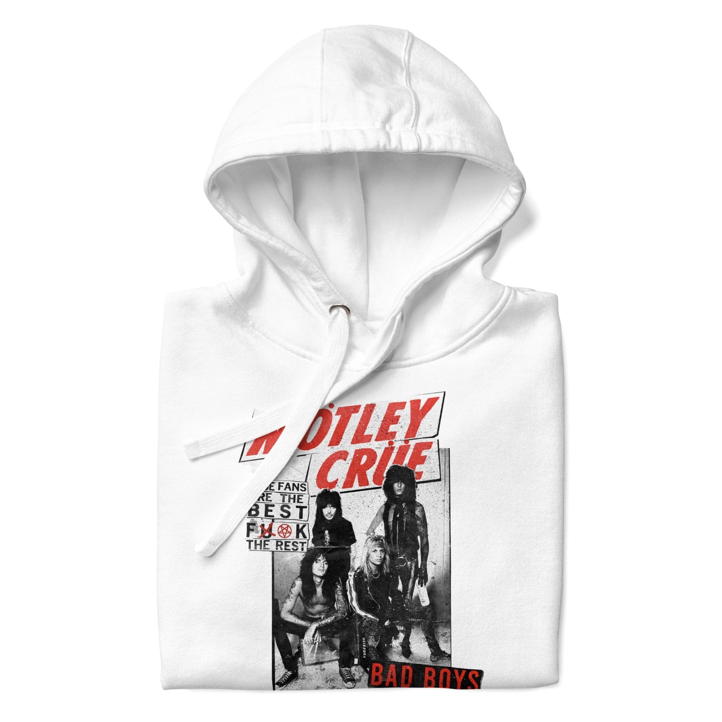 Motley Crue Crue Fans Classic Mens Officially Licensed Hoodie White