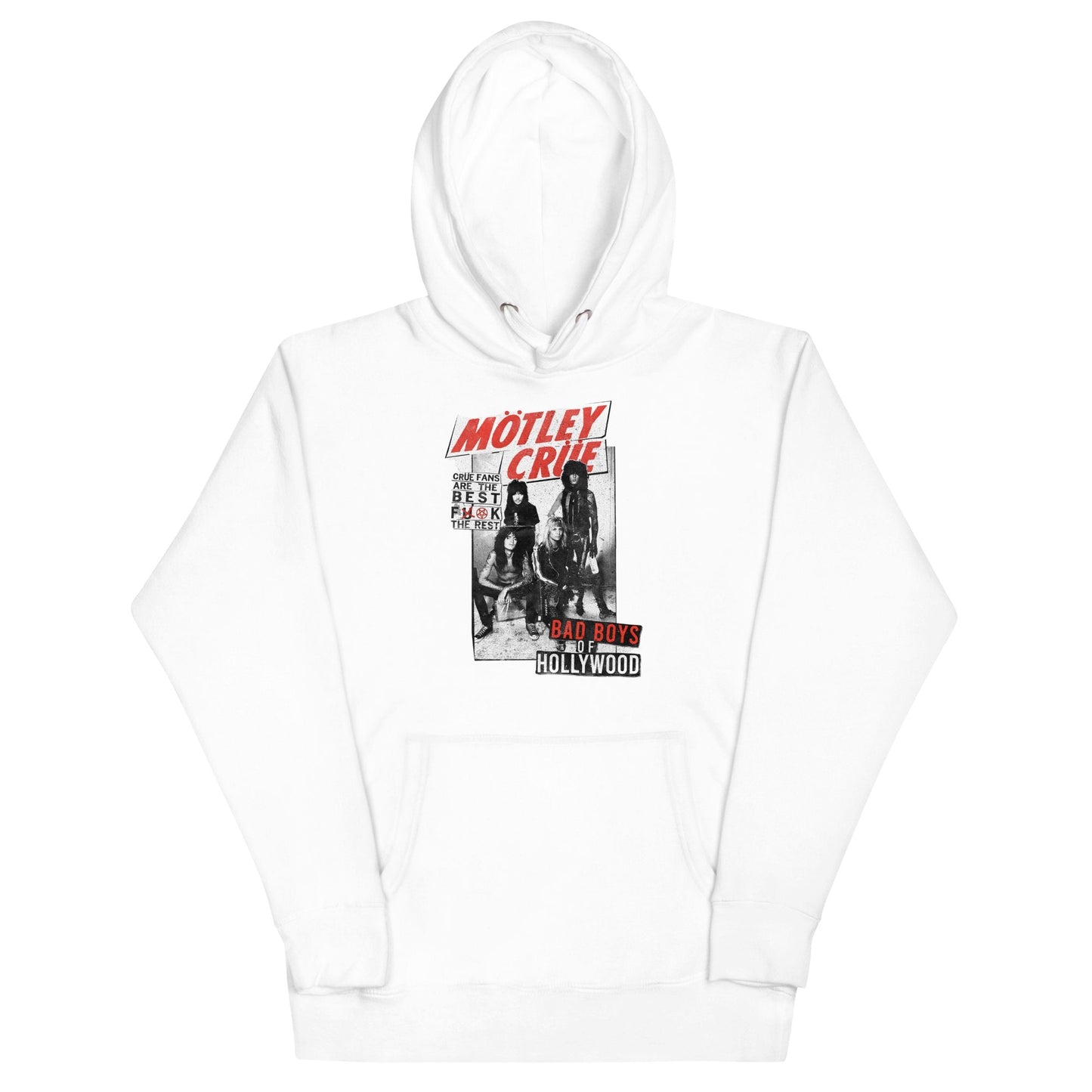 Motley Crue Crue Fans Classic Mens Officially Licensed Hoodie White