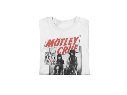 Motley Crue Crue Fans Jumbo Print Mens T Shirt White