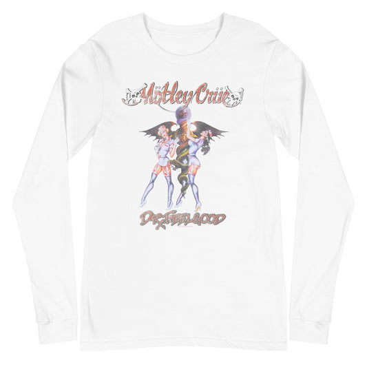 Motley Crue Dr. Feelgood Mens Long Sleeve Shirt White