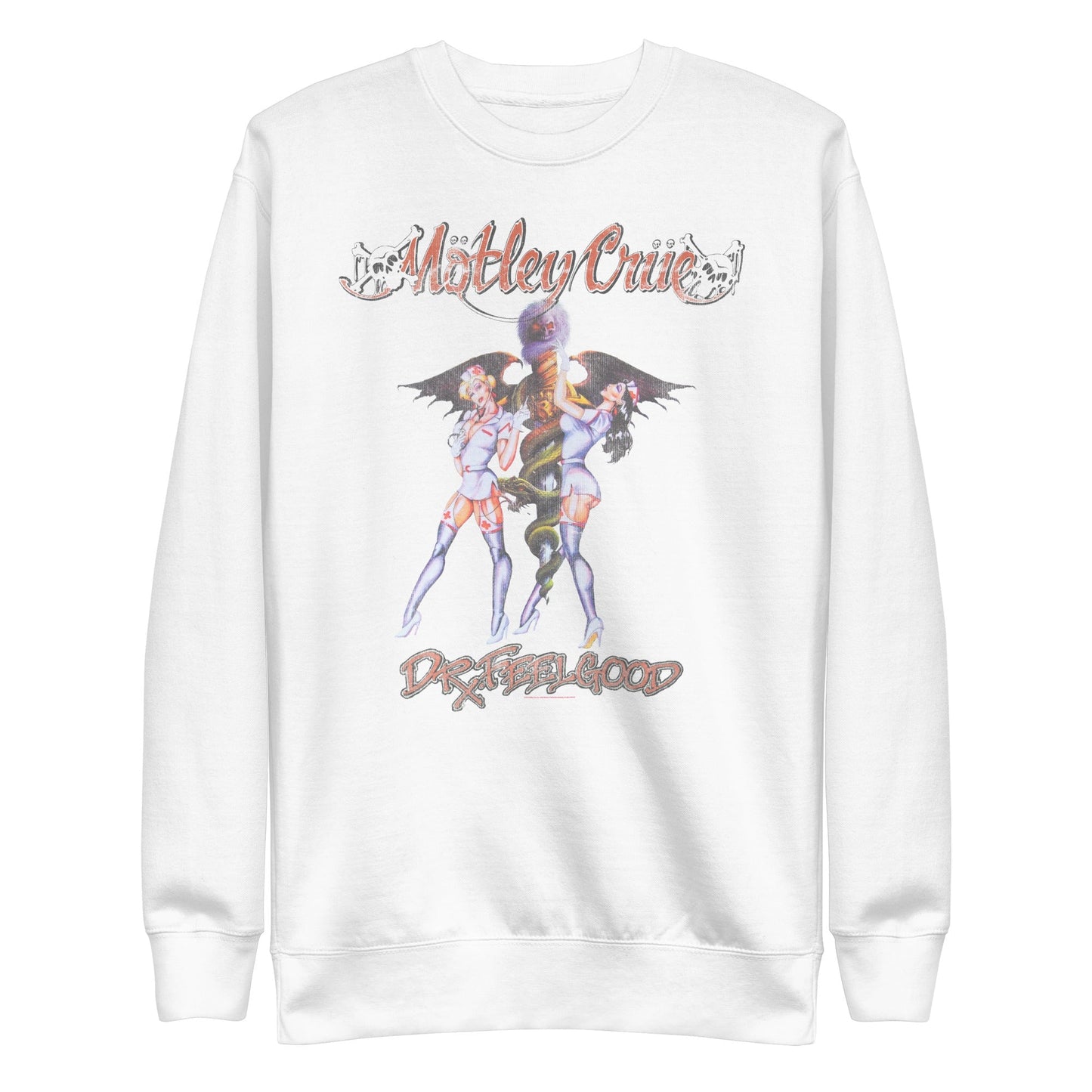 Motley Crue Dr. Feelgood Mens Sweatshirt White