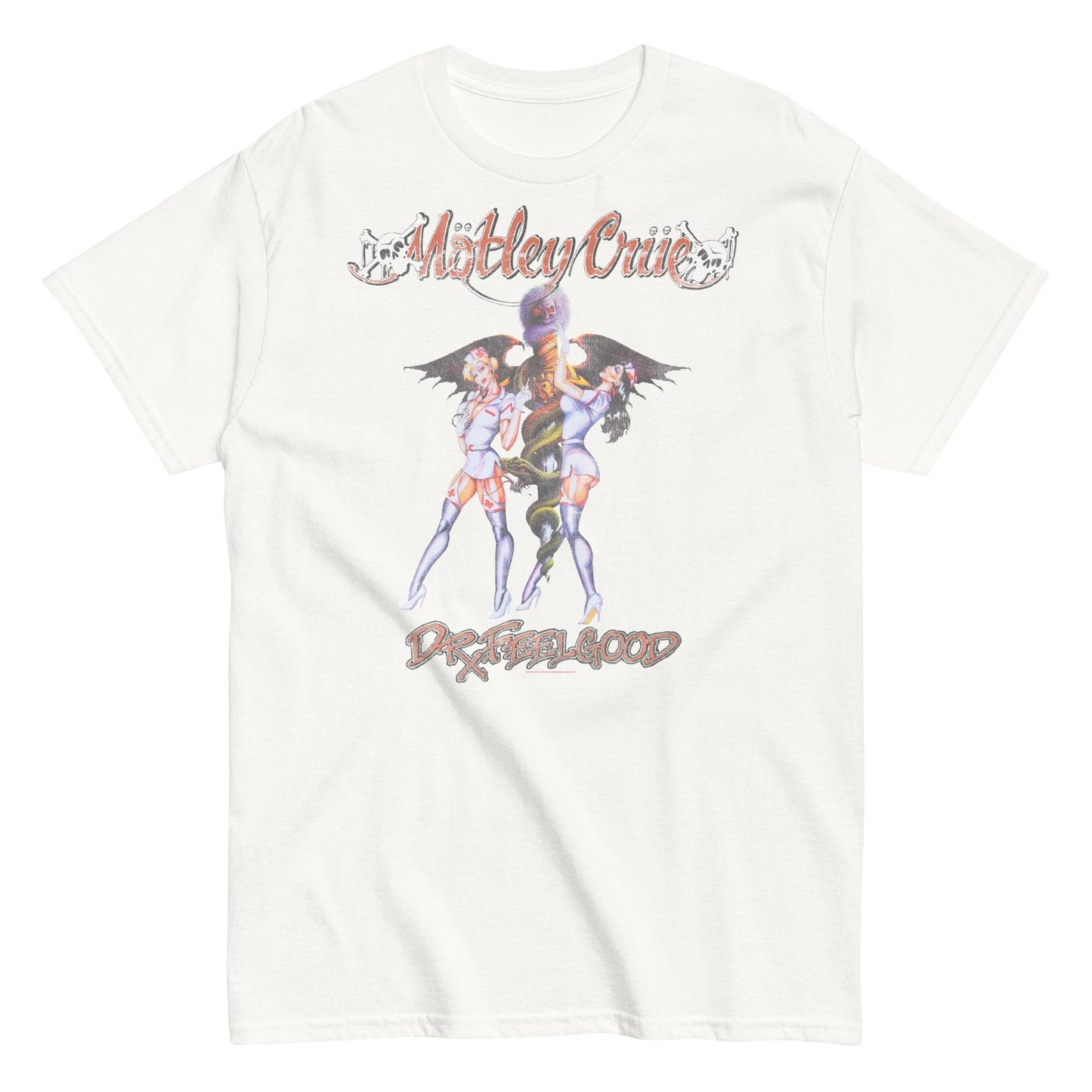 Motley Crue Dr. Feelgood Mens T Shirt White