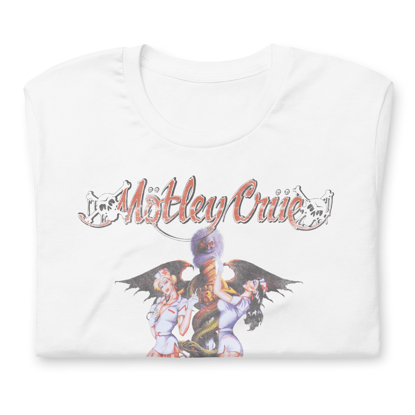 Motley Crue Dr. Feelgood Officially Licensed Mens T Shirt White