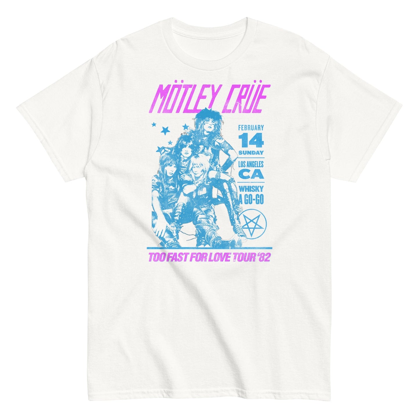 Motley Crue Fast Love Mens T Shirt White