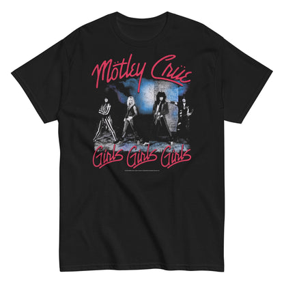 Motley Crue Girls Girls Girls Officially Licensed Mens T Shirt Black