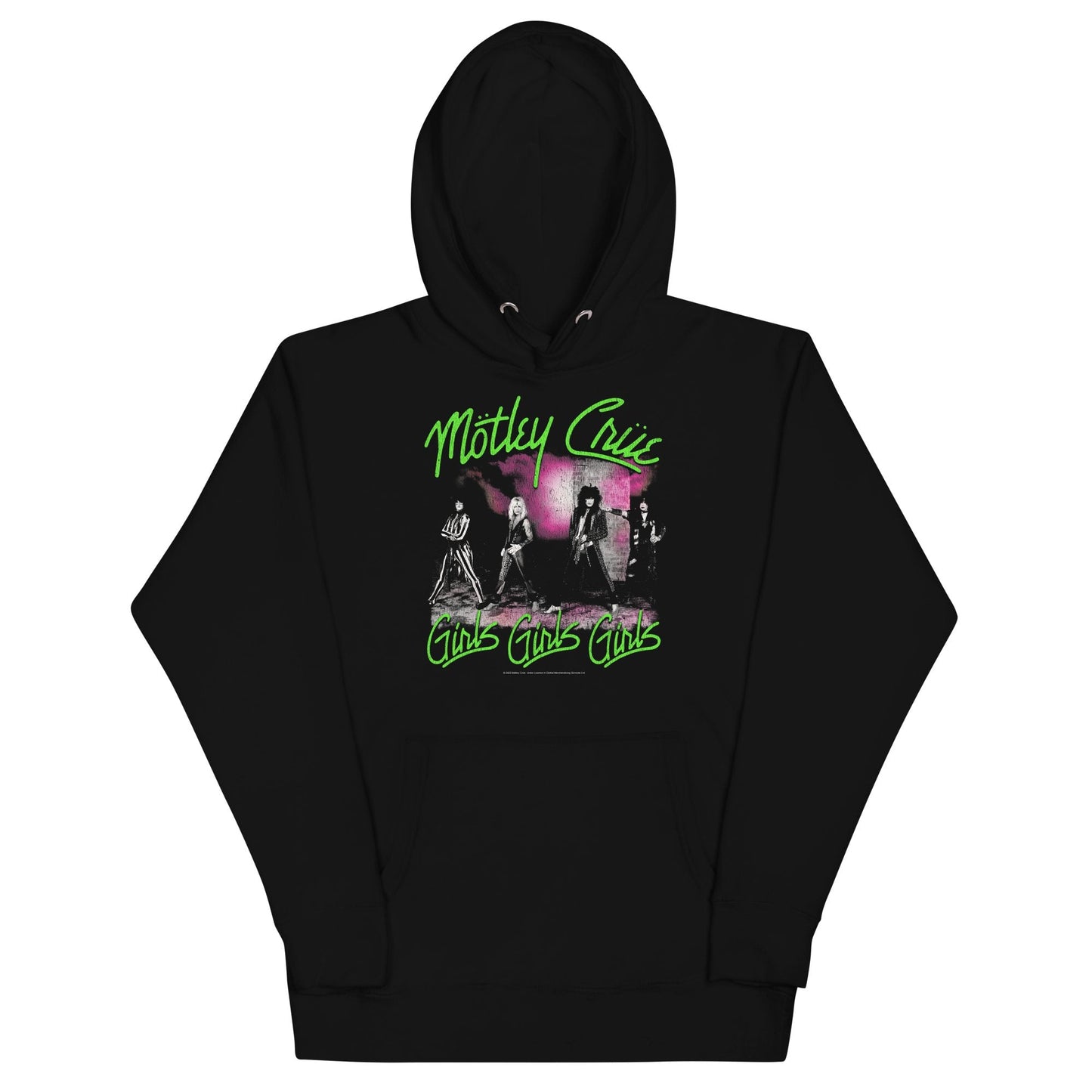 Motley Crue Green Girls Classic Mens Hoodie Black