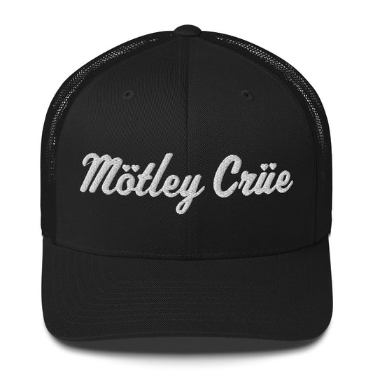 Motley Crue HD Embroidered Trucker Hat Black Officially Licensed