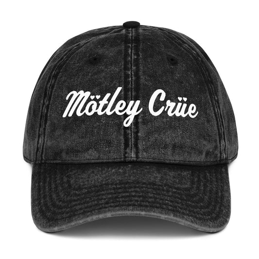 Motley Crue HD Embroidered Vintage Cotton Twill Hat Black Officially Licensed