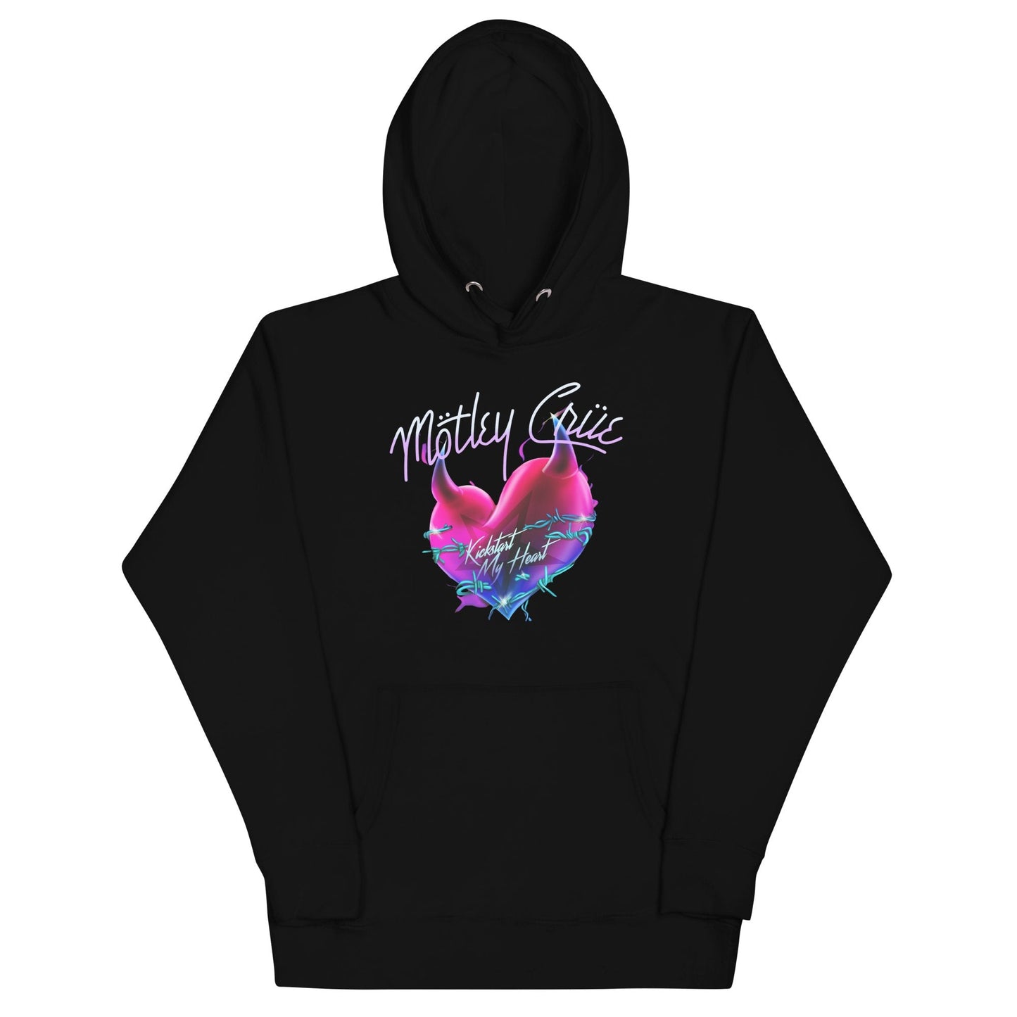 Motley Crue Kickstart Classic Mens Officially Licensed Hoodie Black