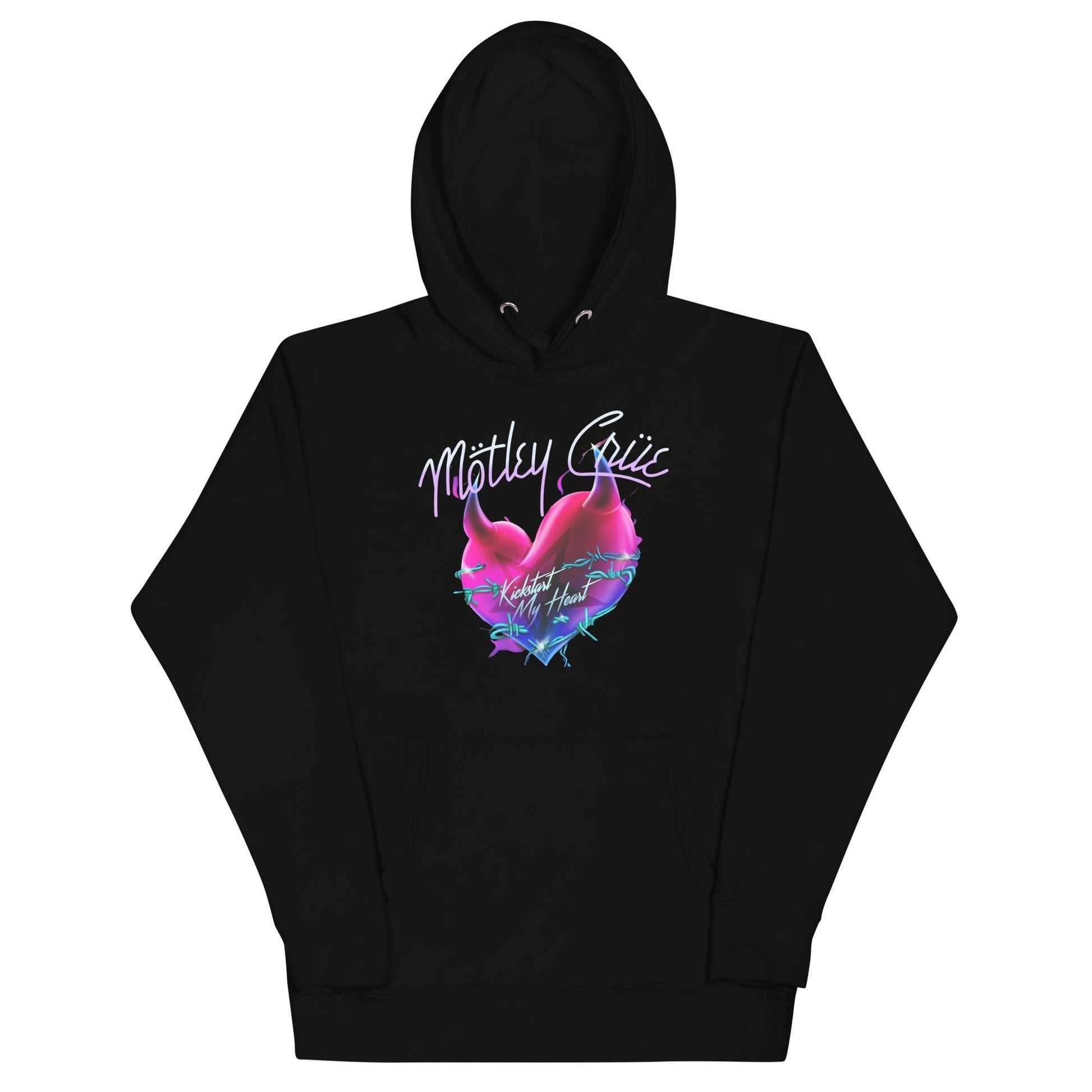 Motley Crue Kickstart Classic Mens Officially Licensed Hoodie Black