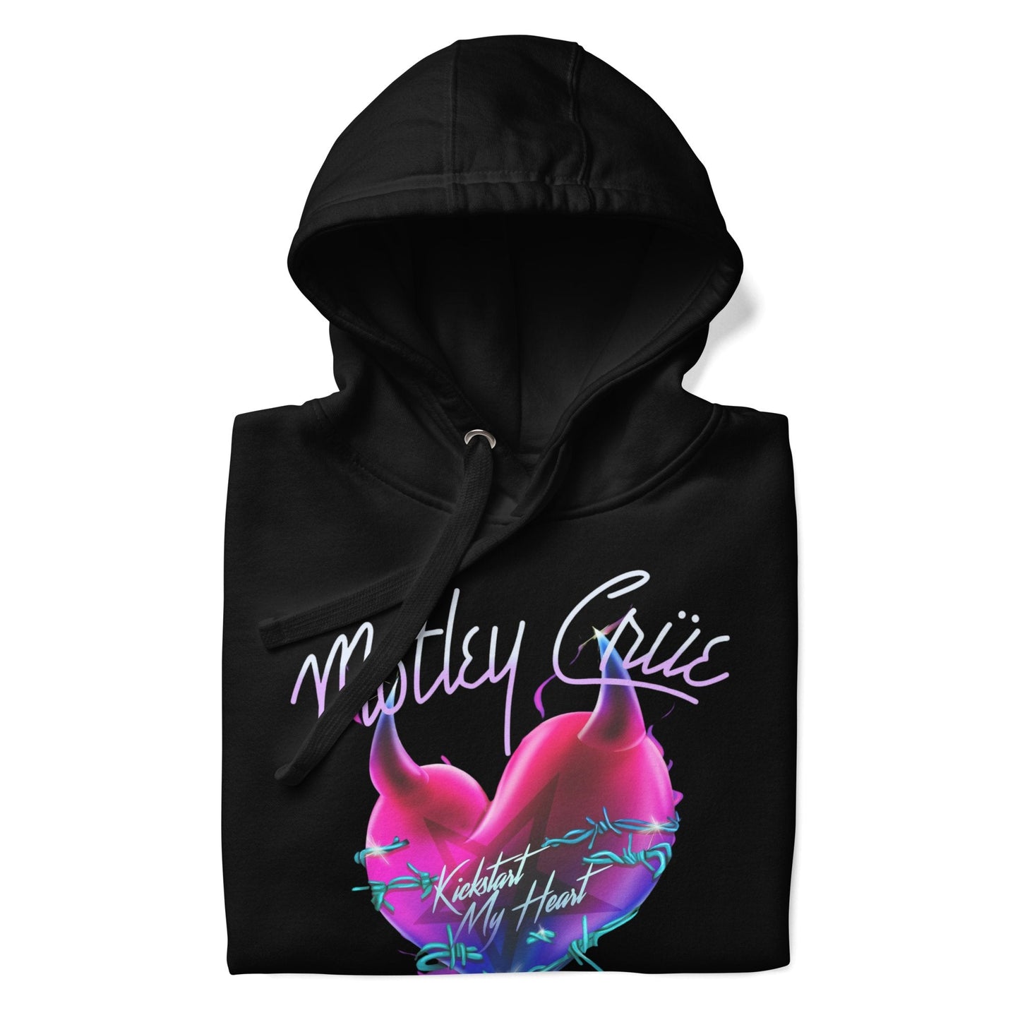 Motley Crue Kickstart Classic Mens Officially Licensed Hoodie Black