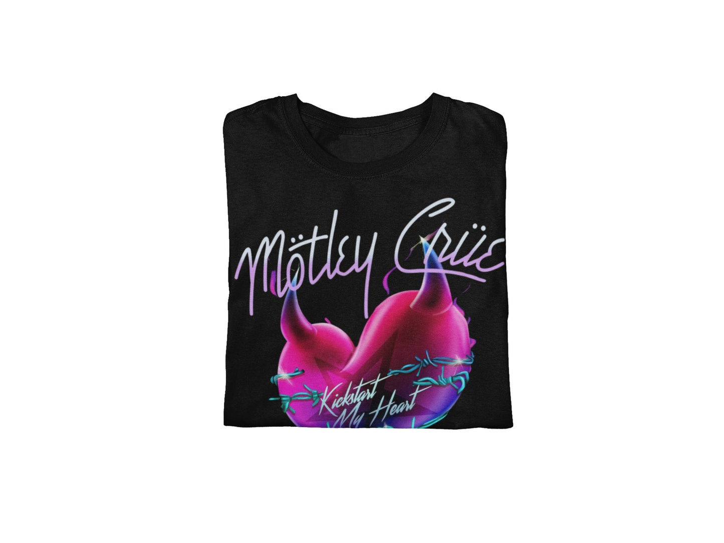 Motley Crue Kickstart Jumbo Print Mens T Shirt Black