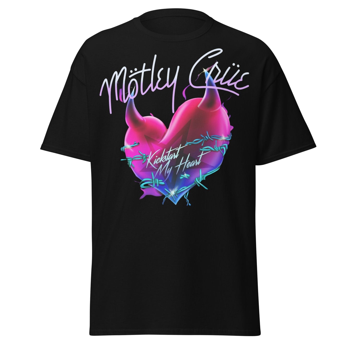 Motley Crue Kickstart Jumbo Print Mens T Shirt Black