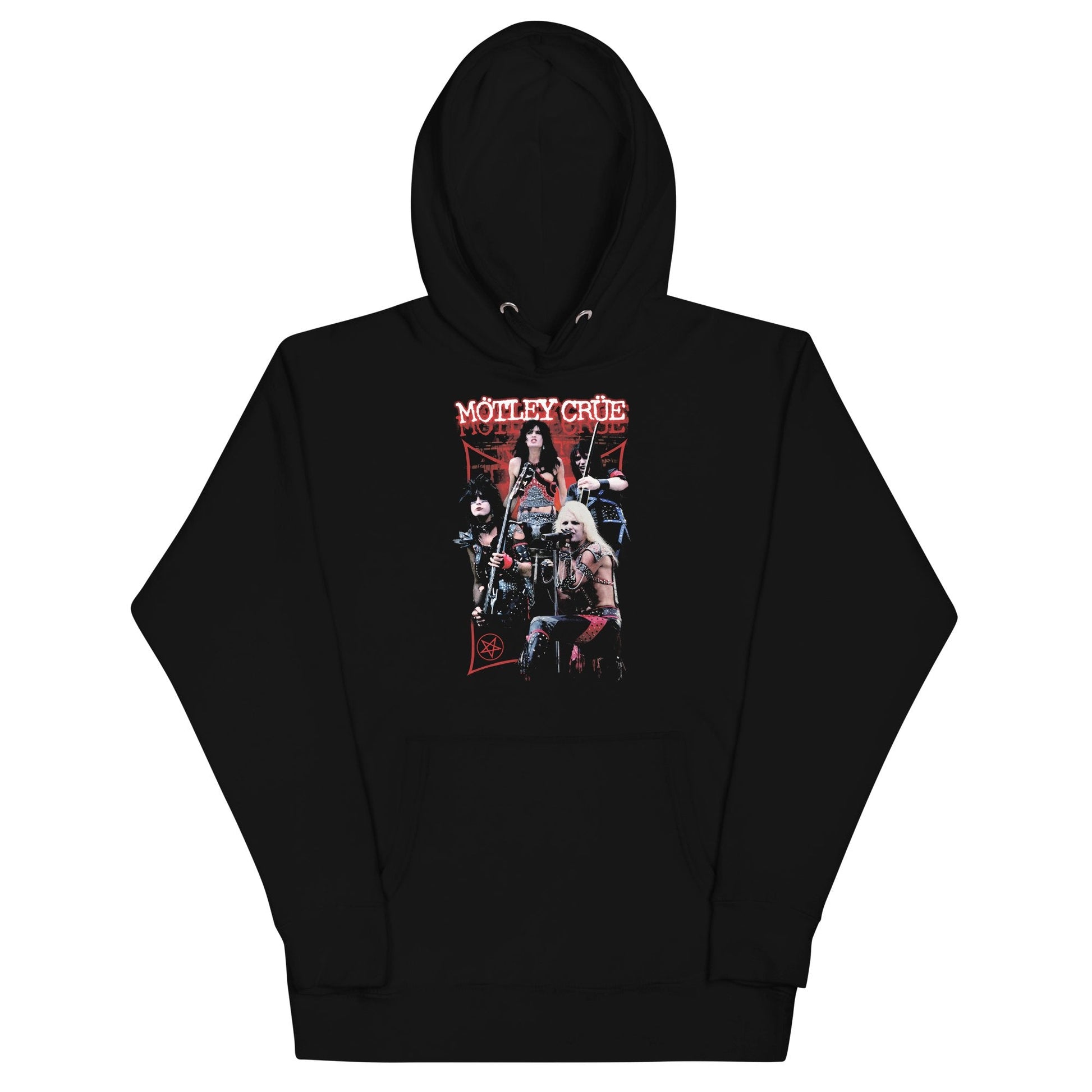 Motley Crue Live Classic Mens Officially Licensed Hoodie Black