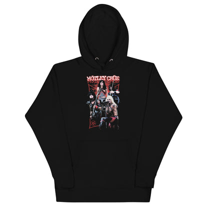 Motley Crue Live Classic Mens Officially Licensed Hoodie Black