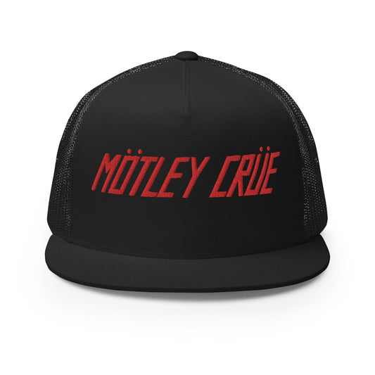 Motley Crue Logo Flat Brim Trucker Hat