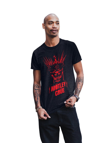 Motley Crue Mind Blown Jumbo Print Officially Licensed Mens T Shirt Black
