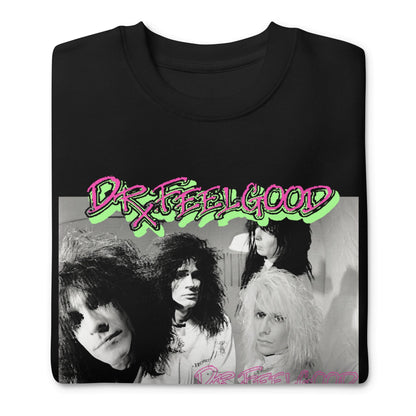 Motley Crue Neon Trip Dr. Feelgood Jumbo Print Mens Sweatshirt Black