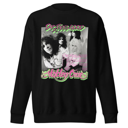 Motley Crue Neon Trip Dr. Feelgood Jumbo Print Mens Sweatshirt Black