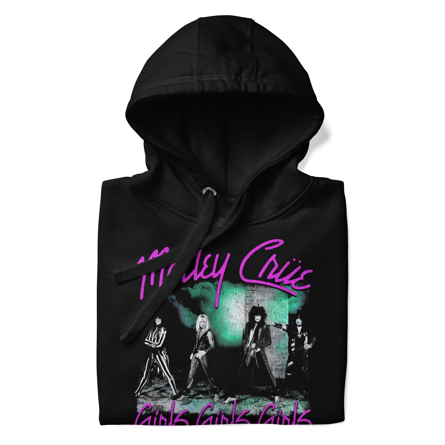 Motley Crue Pink Girls Classic Mens Hoodie Black