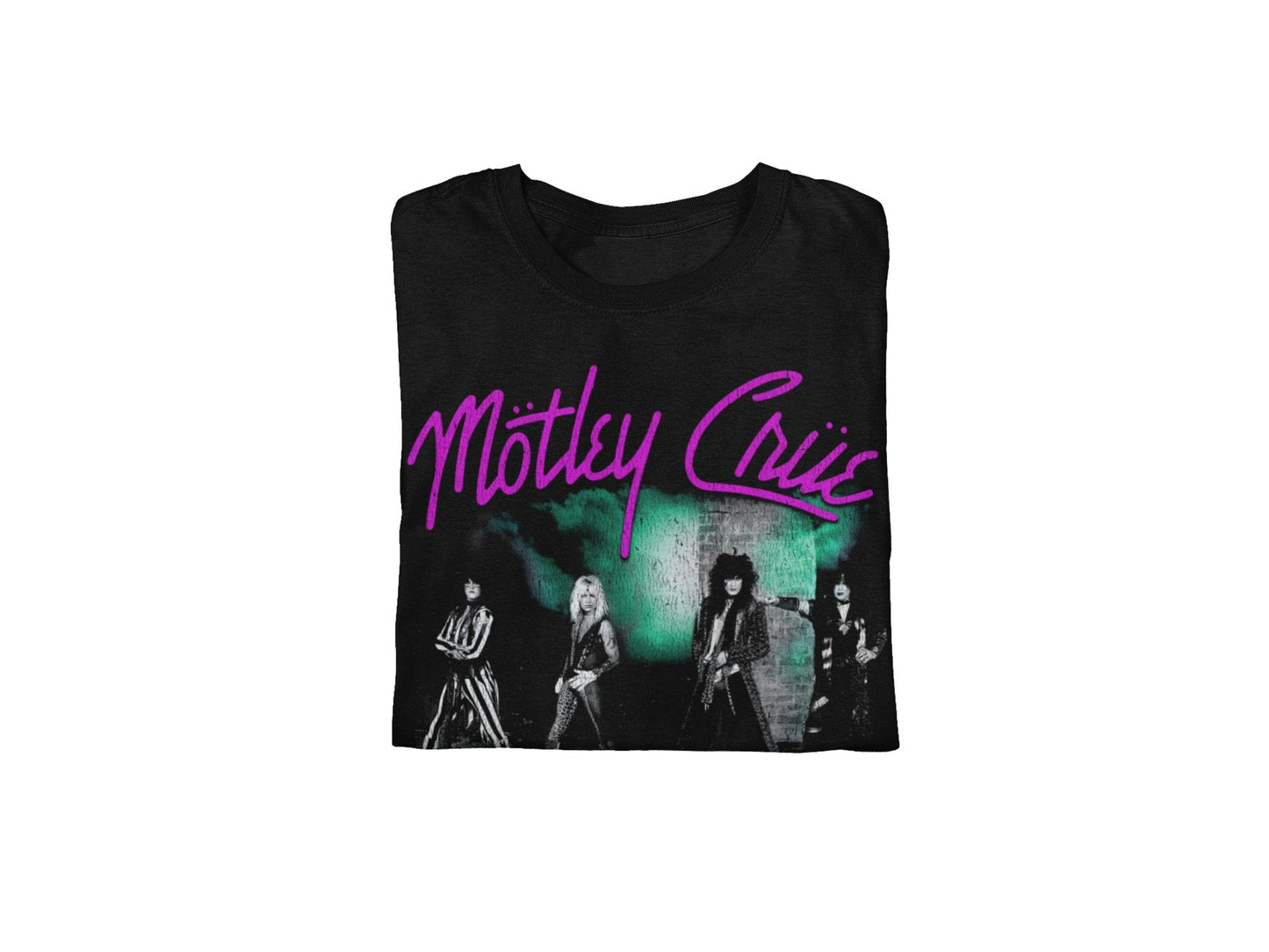 Motley Crue Pink Girls Mens T Shirt Black