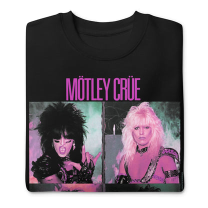 Motley Crue Pink Shout Jumbo Print Mens Sweatshirt Black