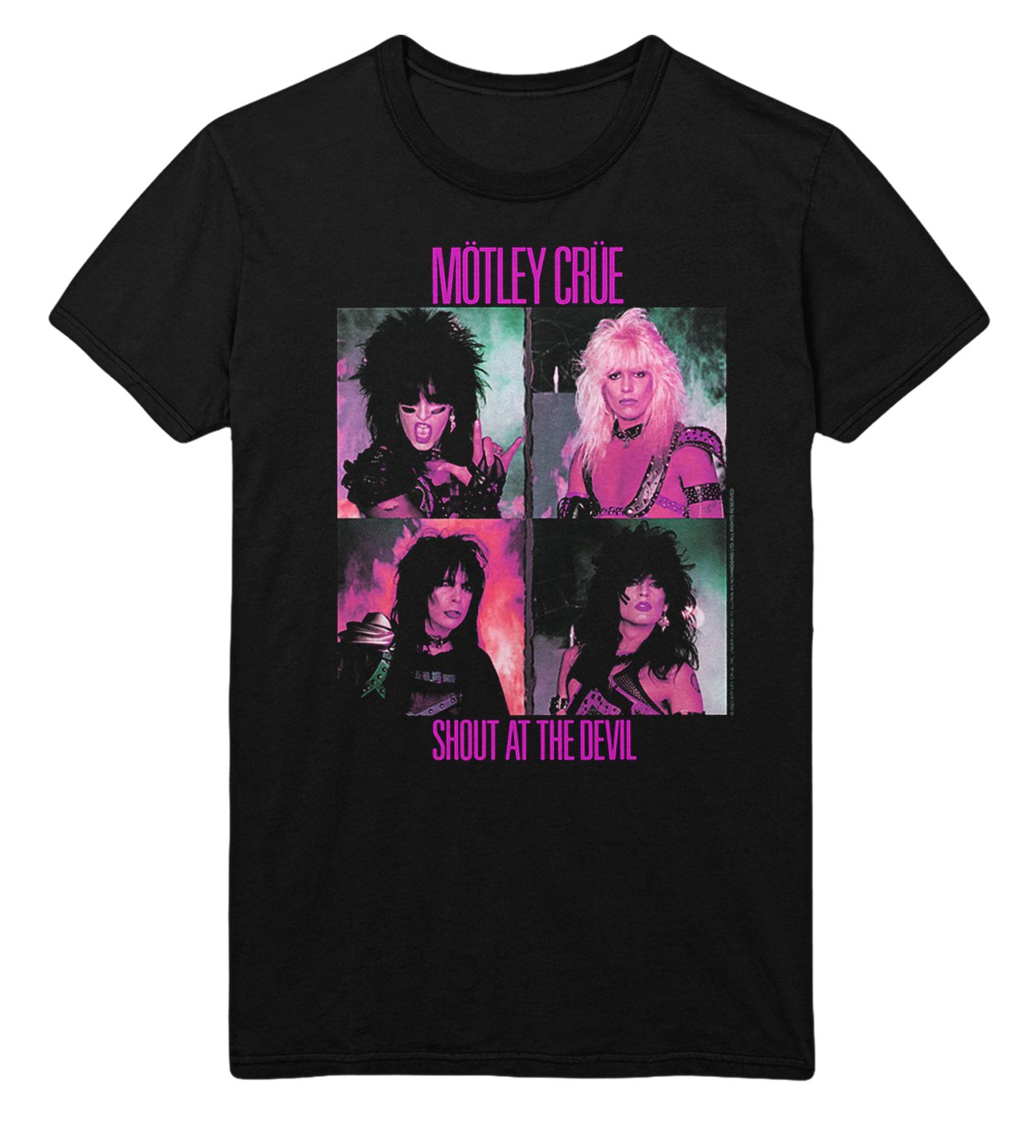 Motley Crue Pink Shout Mens T Shirt Black