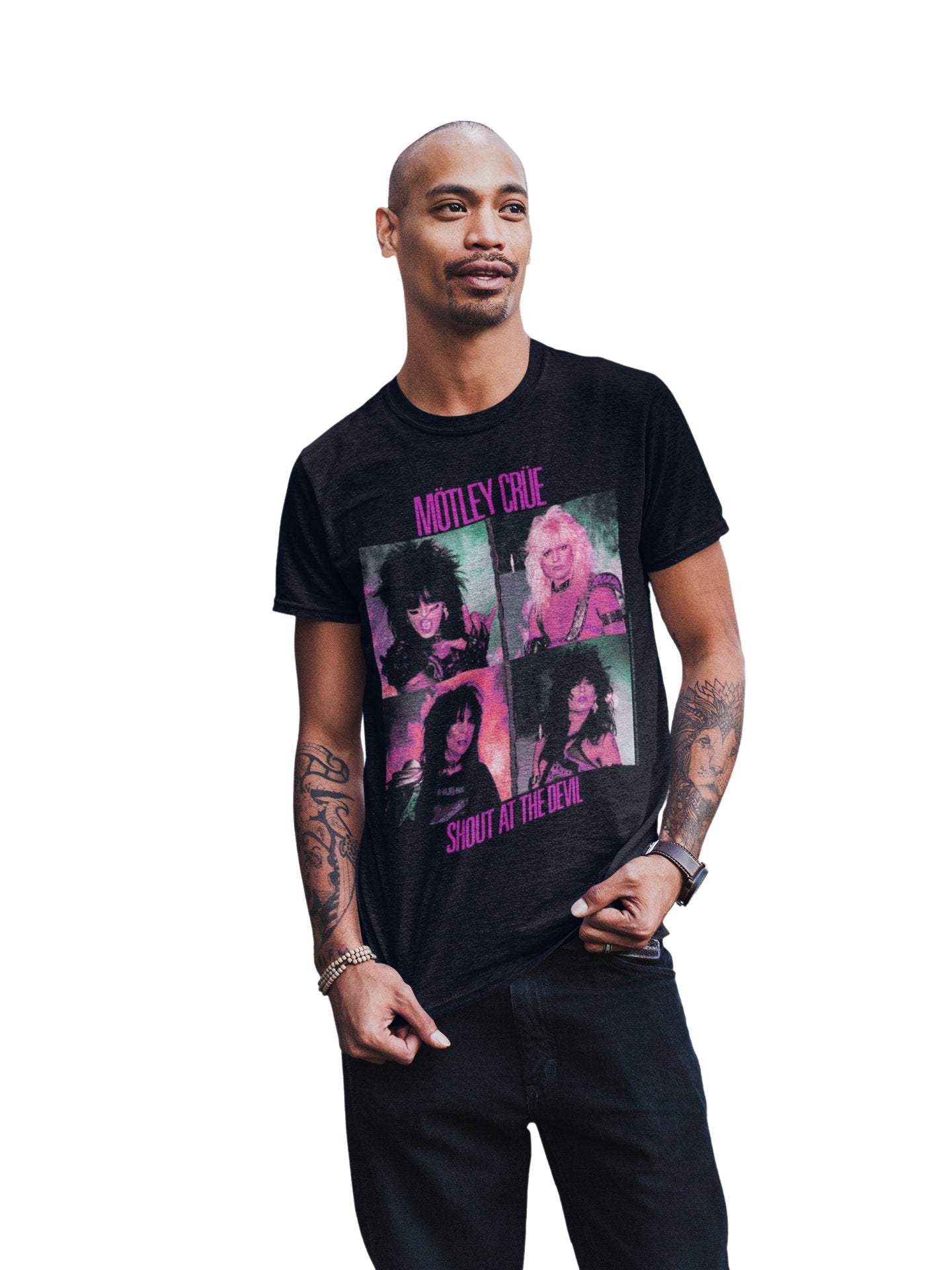 Motley Crue Pink Shout Mens T Shirt Black