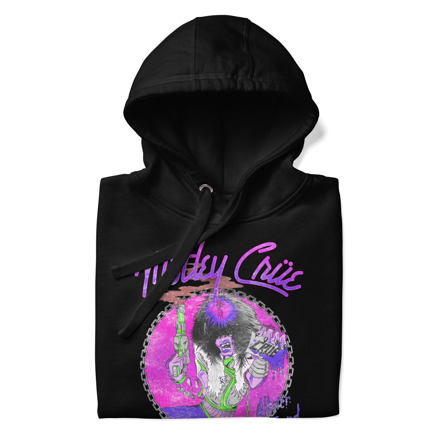 Motley Crue Purple Allister Classic Mens Hoodie Black