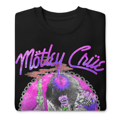 Motley Crue Purple Allister Jumbo Print Mens Sweatshirt Black