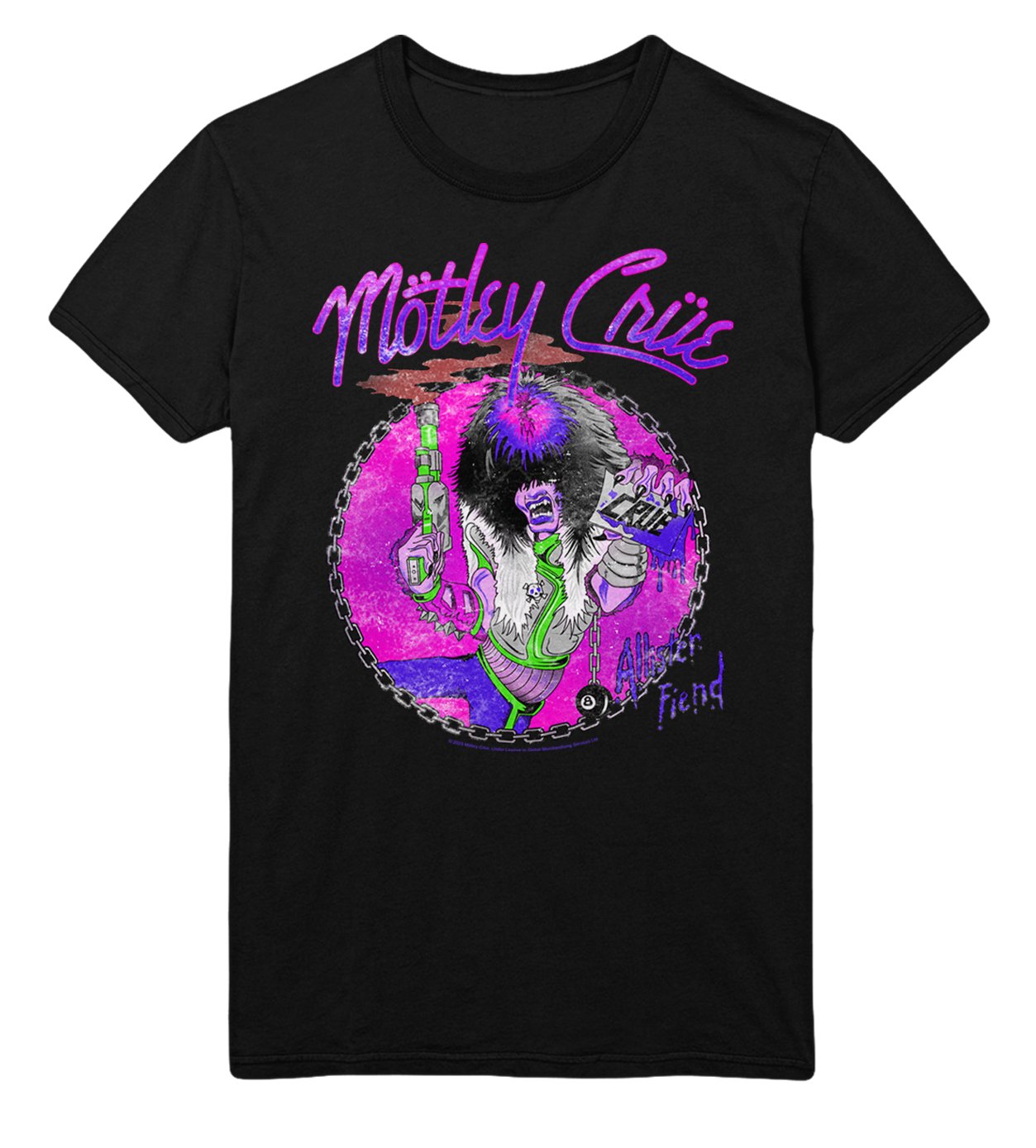 Motley Crue Purple Allister Mens T Shirt Black