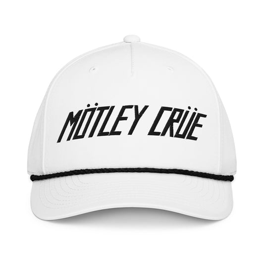 Motley Crue Roped Snapback HD Embroidered Hat White Officially Licensed