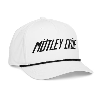 Motley Crue Roped Snapback HD Embroidered Hat White Officially Licensed
