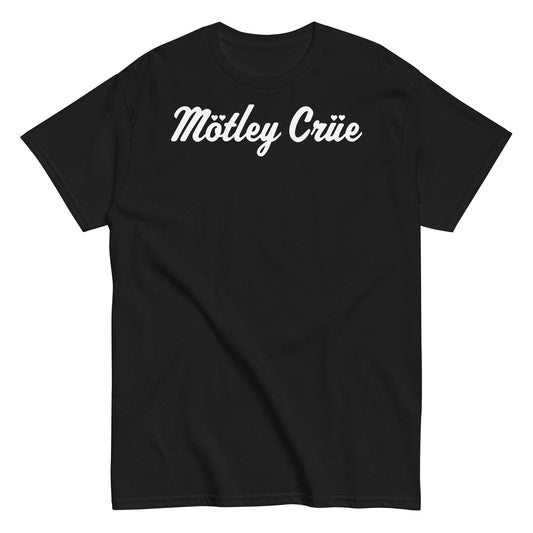 Motley Crue Script Logo Mens T Shirt Black