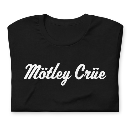 Motley Crue Script Logo Officially Licensed Mens T Shirt Black