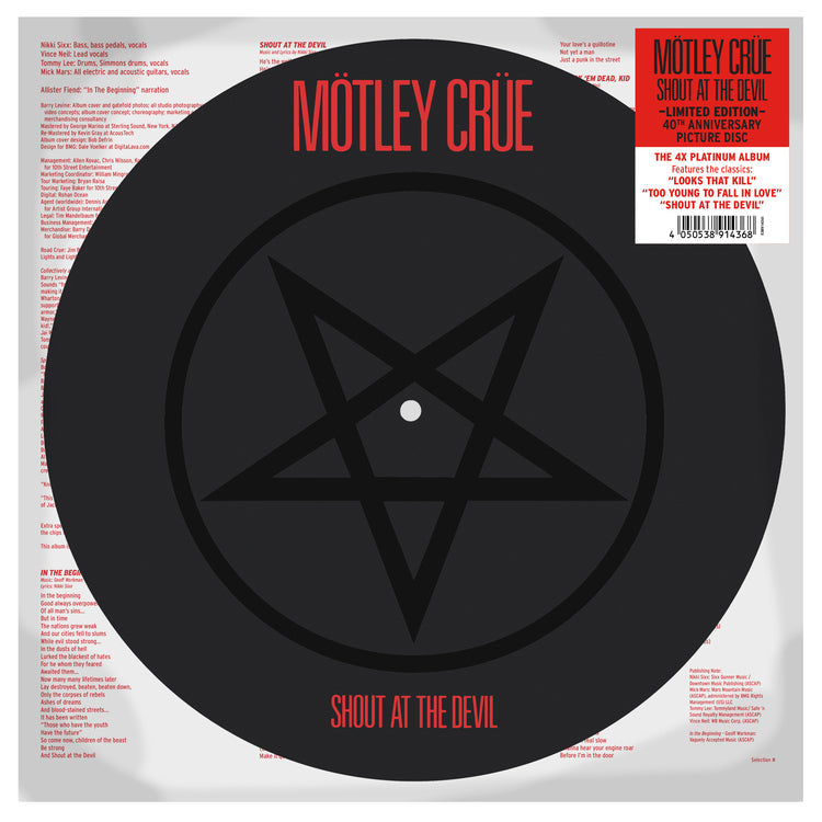 Shout At The Devil (Limited Edition Picture Disc) [Vinyl] Vinyl Record