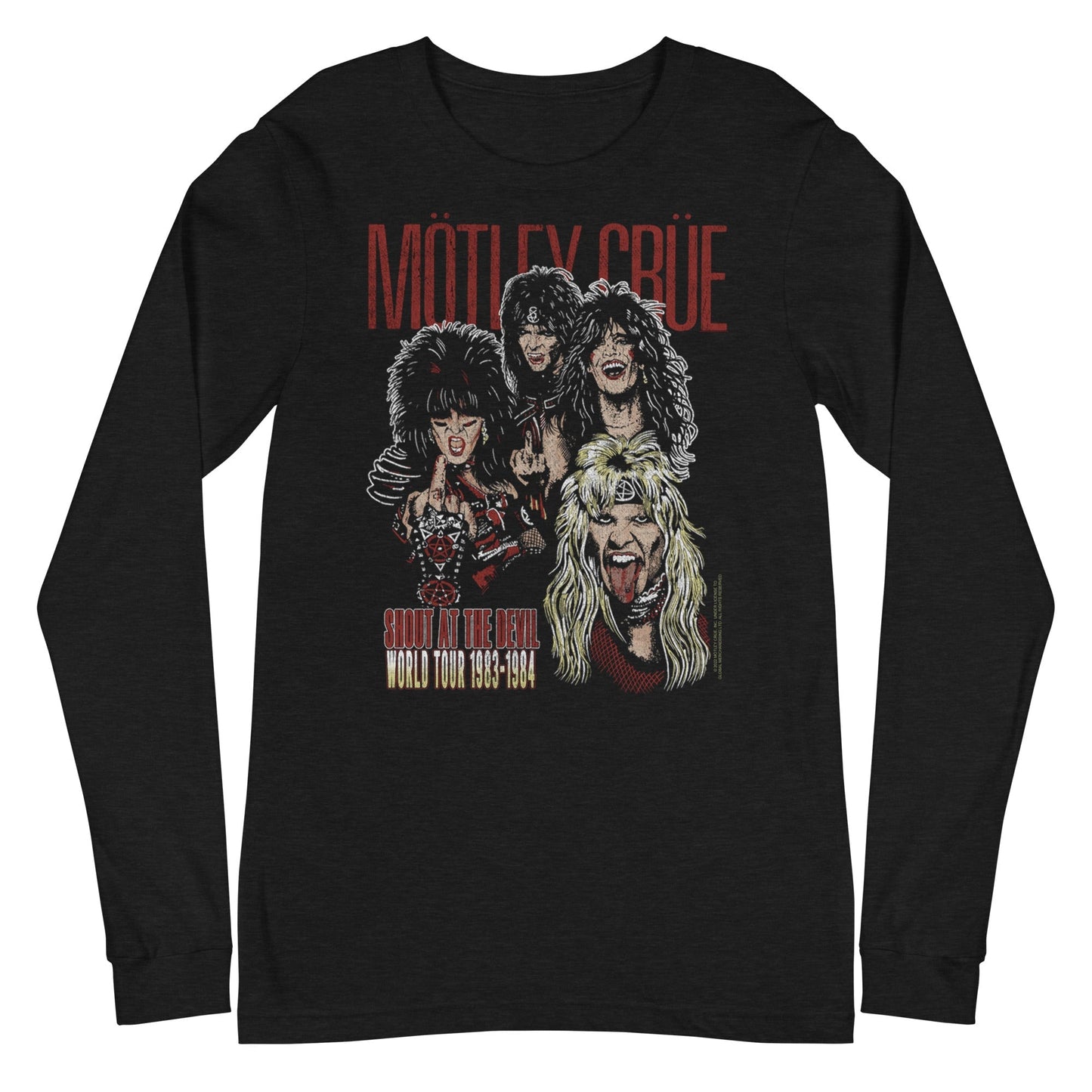 Motley Crue Shout at the Devil Mens Long Sleeve Shirt Black