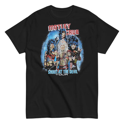 Motley Crue Shout Tour Officially Licensed Mens T Shirt Black